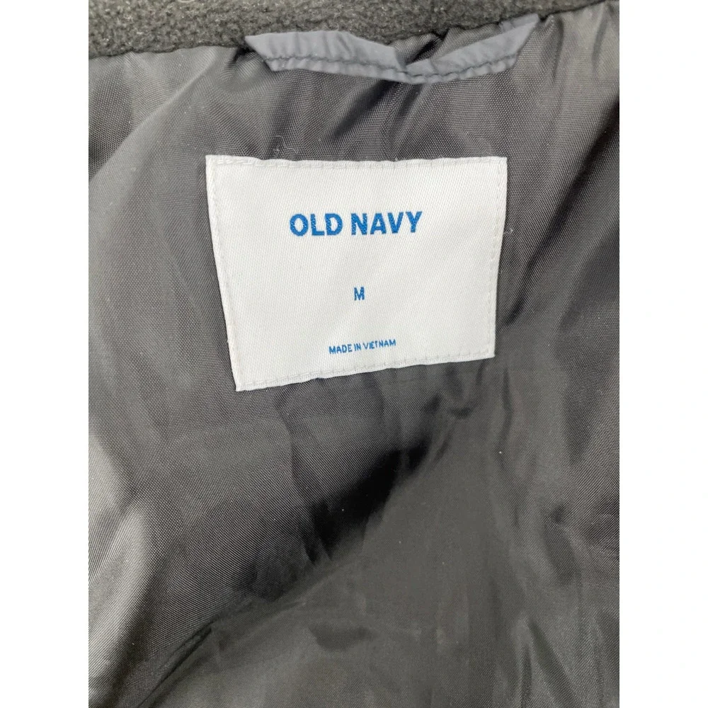 Old Navy Puffer Jacket Womens‎ Size Medium Black Quilted Full Zip Funnel Neck